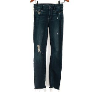 MOTHER Jeans The Looker Ankle Fray Size 24